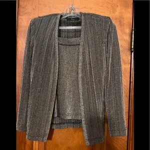 John Roberts gold shimmer top. Great for New Year’s party. Connected tan…